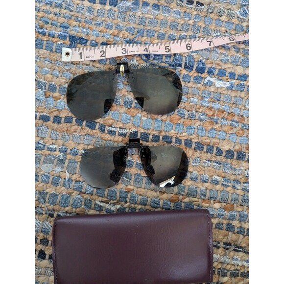 Designer Eyewear Hard Shell Case Flip Up Aviator Sunglasses Large & Medium Black - Picture 5 of 7